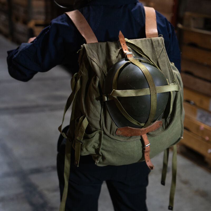 Romanian Military Canvas Backpack with Helmet Straps, , large image number 0